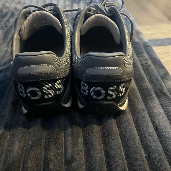 Boss Other - BOSS Men's Black and Gray Logo Back Sneakers